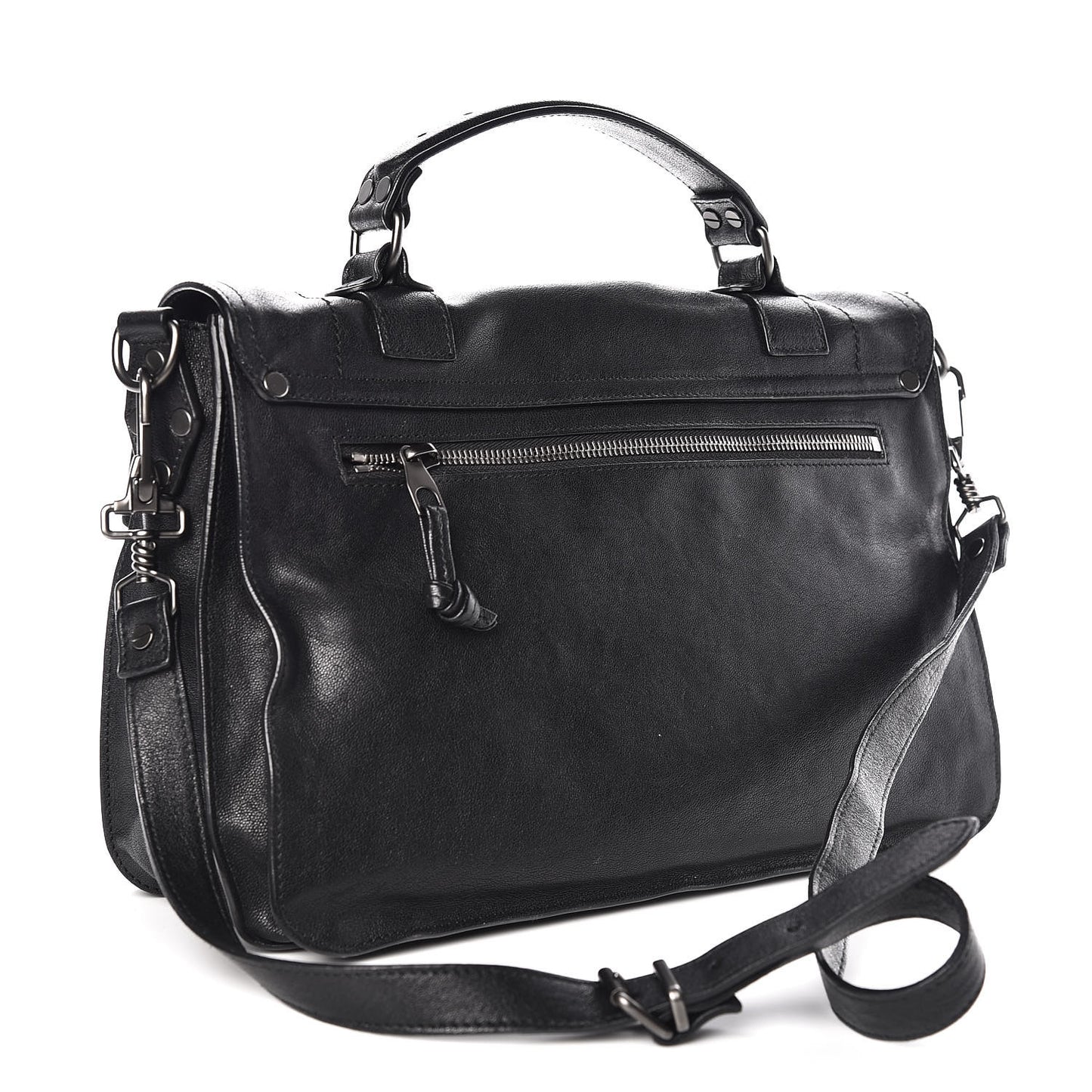 Lambskin Medium PS1 Satchel Black