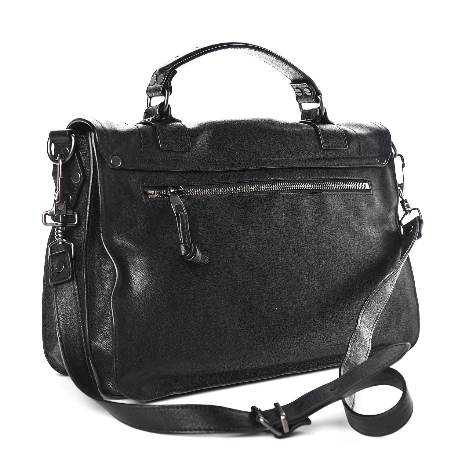 Proenza Schouler Lambskin Medium PS1 Satchel Black 3 of 7