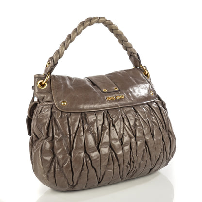Miu Miu Nappa Matelasse Coffer Hobo Fumo 3 of 9