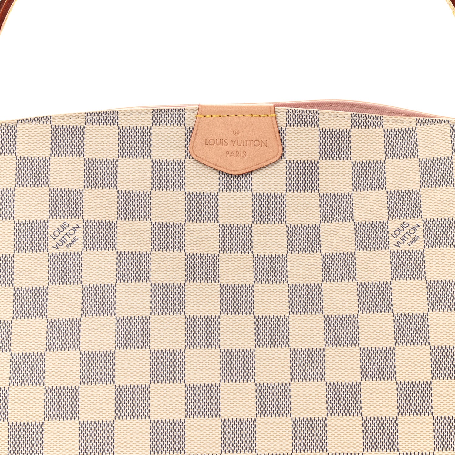 Louis Vuitton Damier Azur Graceful PM Rose Ballerine 7 of 9