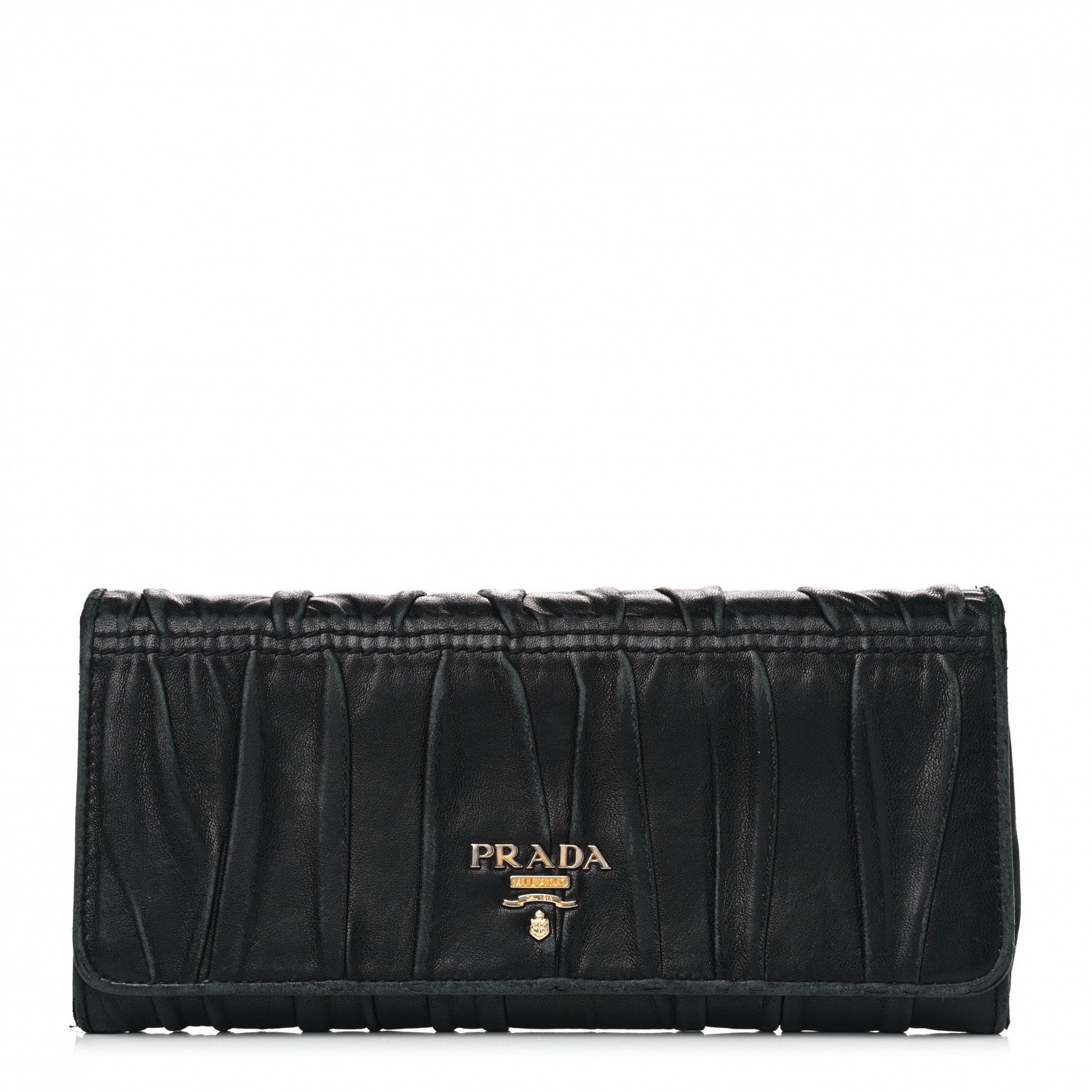 Prada Nappa Gaufre Continental Wallet Nero Black 1 of 10