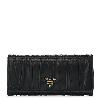 Prada Nappa Gaufre Continental Wallet Nero Black 1 of 10