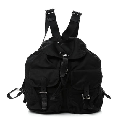 Prada Tessuto Nylon Saffiano Medium Backpack Black 1 of 9