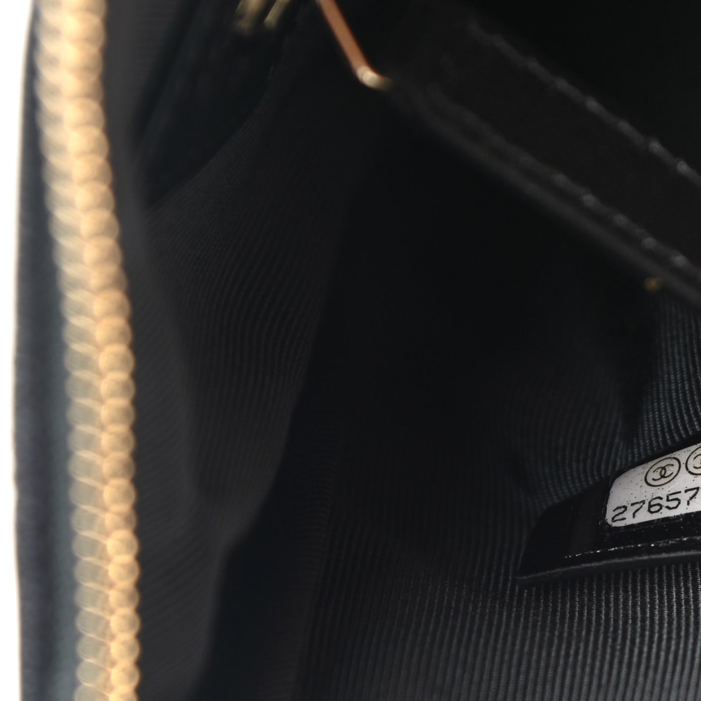 Iridescent Caviar Medium Night by the C Pouch Clutch Black