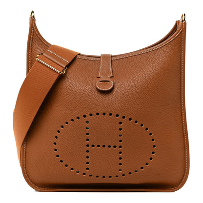 Hermes Taurillon Clemence Evelyne III GM Gold 1 of 11