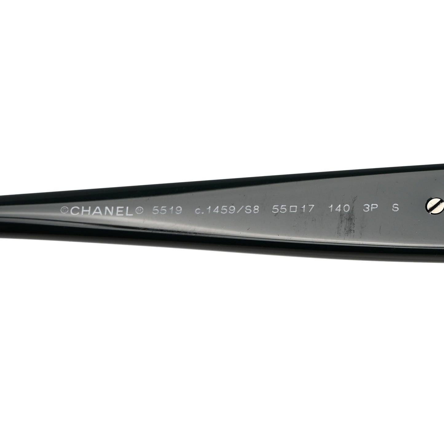 Acetate Square CC Heart Sunglasses 5519 Black