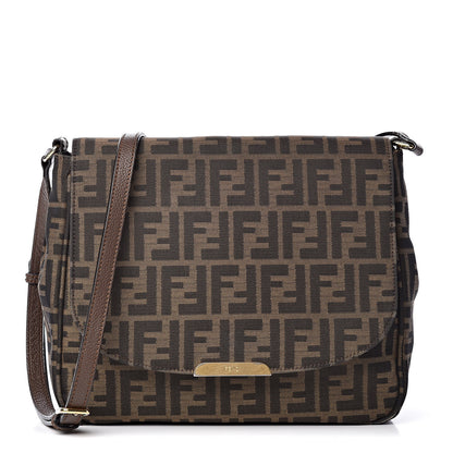 Fendi Zucca Vitello Artic Messenger Bag Tobacco Castagna 1 of 18