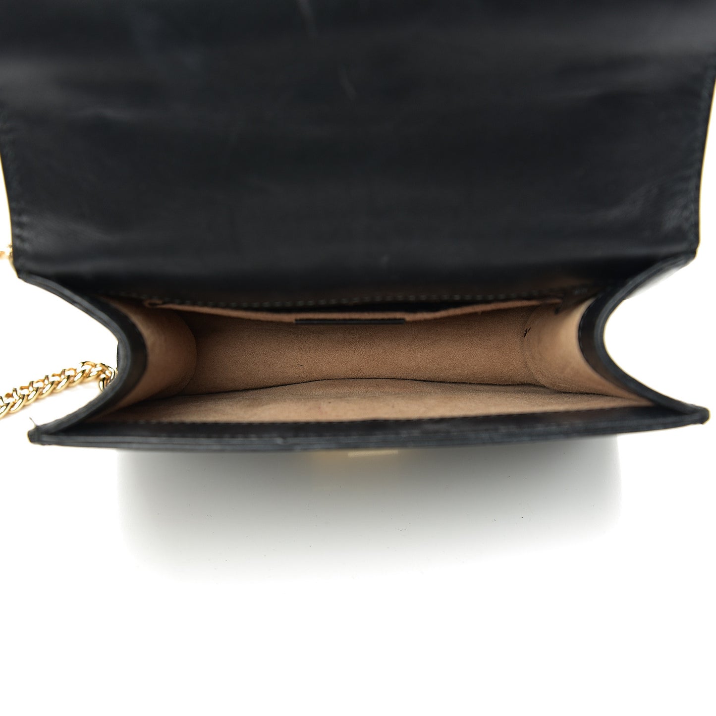 Calfskin Mini Sylvie Chain Shoulder Bag Black