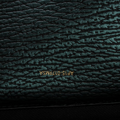 3.1 Phillip Lim 3.1 Metallic Textured Calfskin Medium Pashli Satchel Green 7 of 7