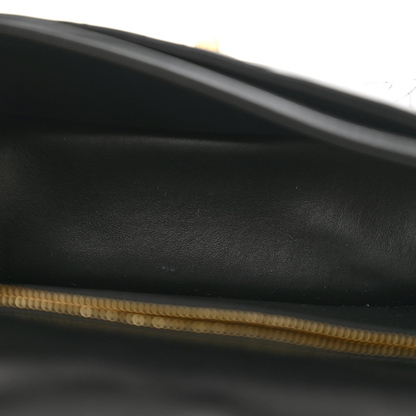 Calfskin Quilted Gancini Flap Bag Black