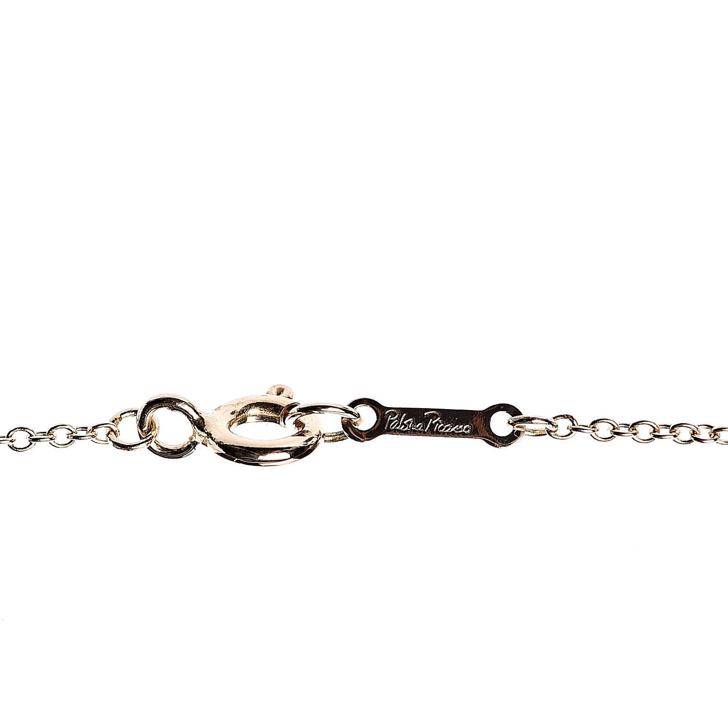 18K Yellow Gold Platinum Diamond Paloma Picasso Graffiti X Pendant Necklace