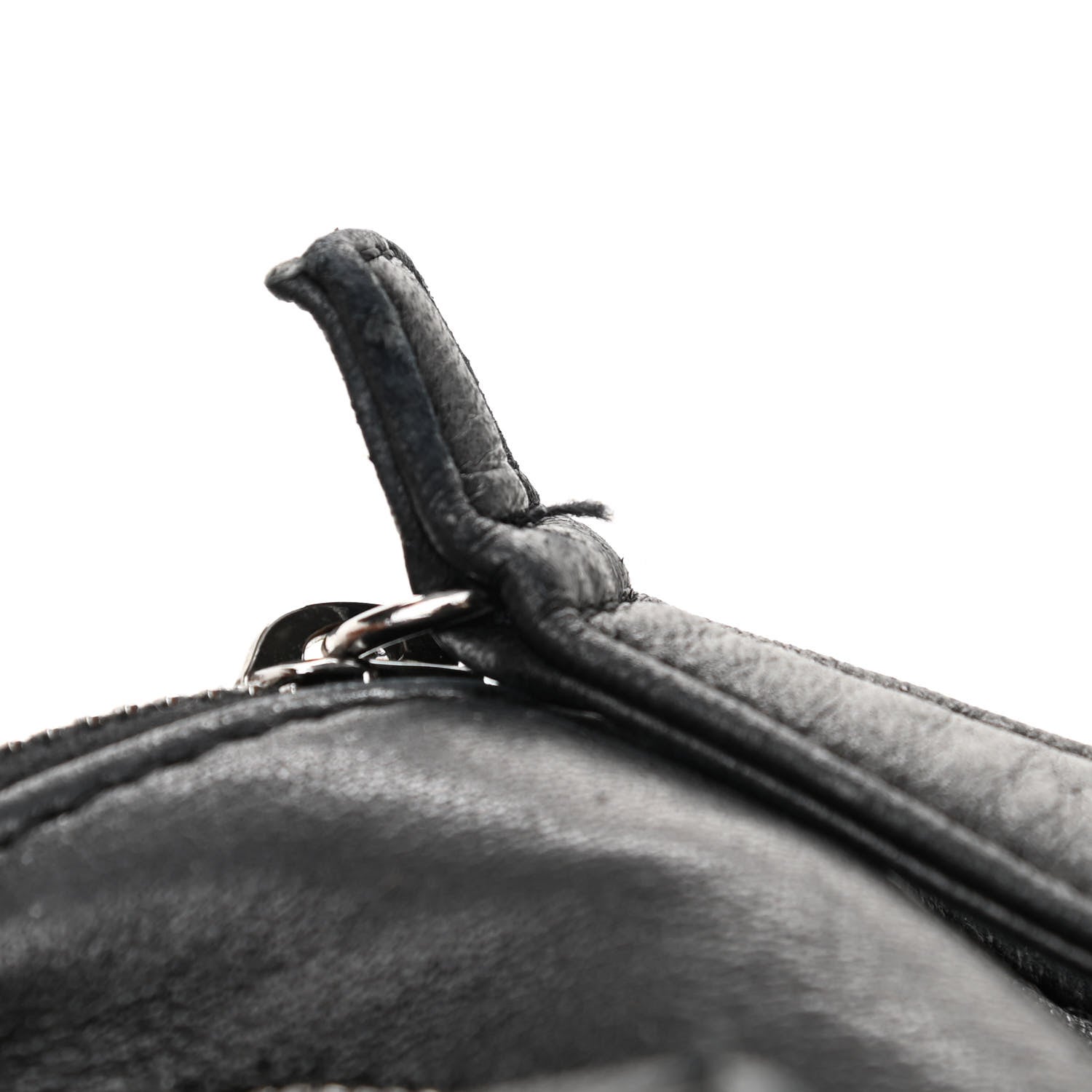 Chanel Calfskin Quilted Chain Stitch Bowler Bag Black 10 of 11