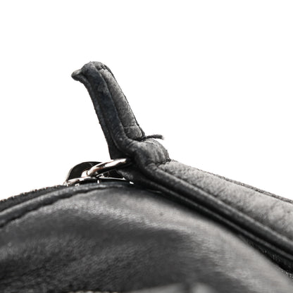 Chanel Calfskin Quilted Chain Stitch Bowler Bag Black 10 of 11