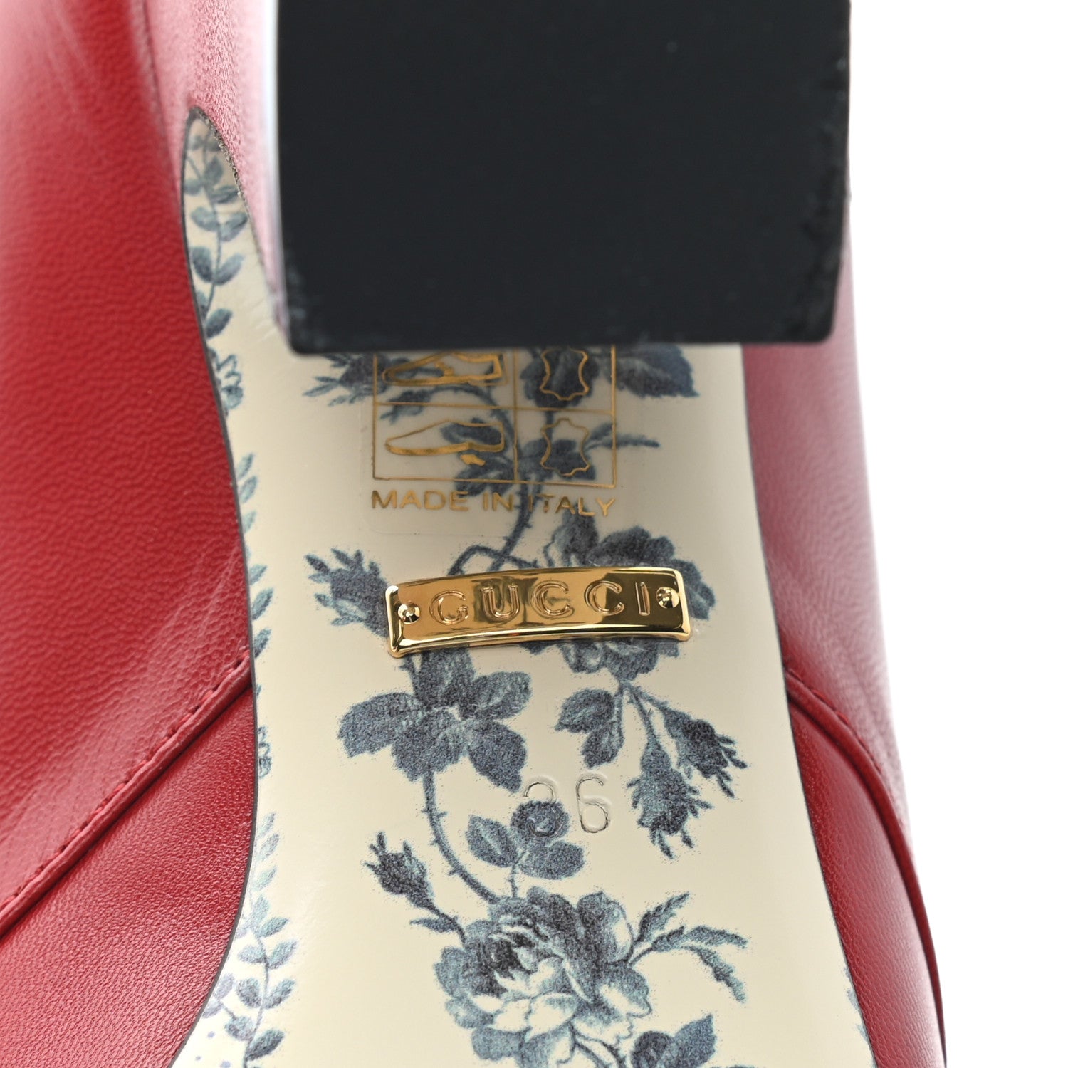 Gucci Malaga Kid GG Victoire 95mm Loafer Pumps 36 Hibiscus Red 7 of 11
