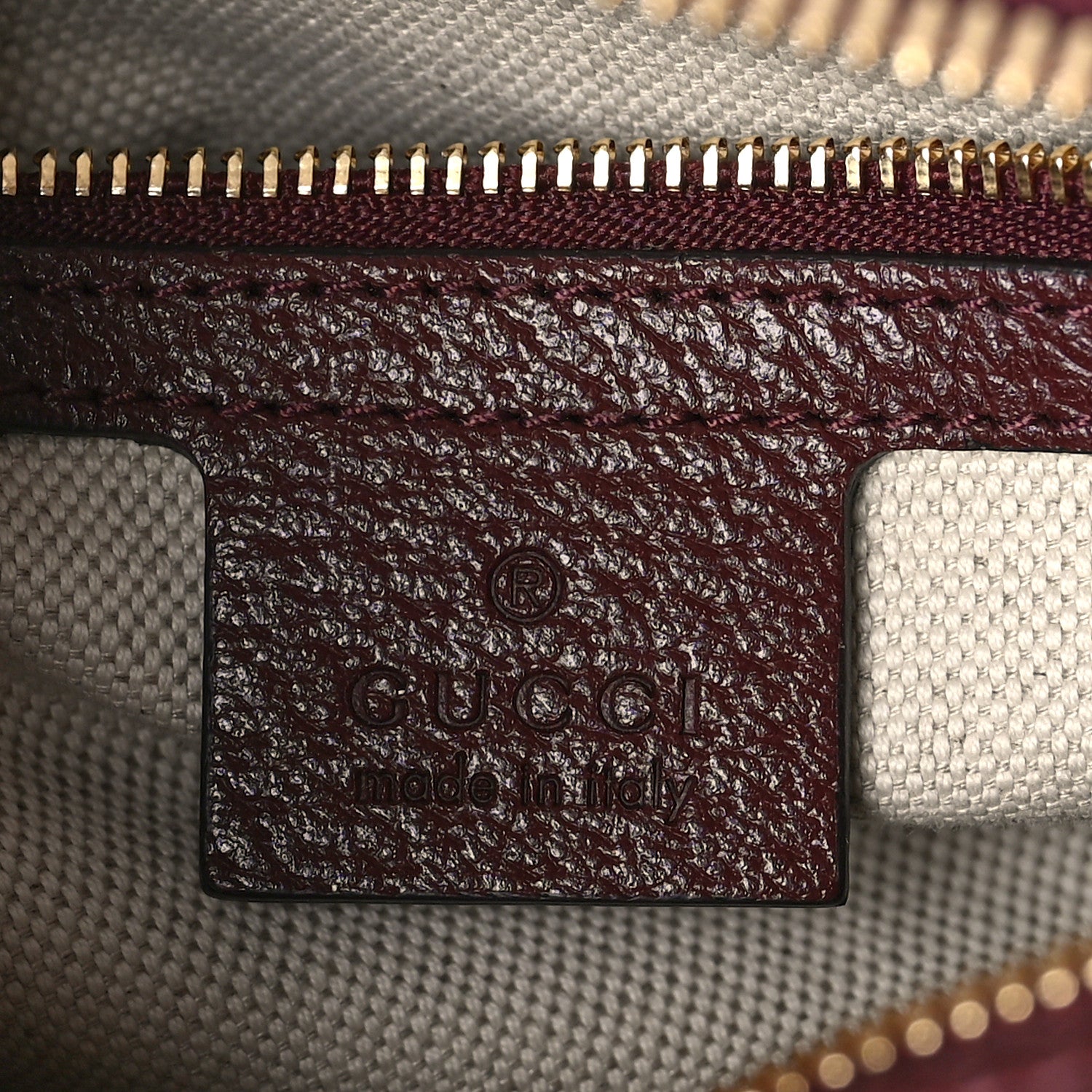 Gucci Monogram Textured Dollar Calfskin Small Horsebit 1955 Shoulder Bag Sahara Rubino Chardonnay 6 of 9