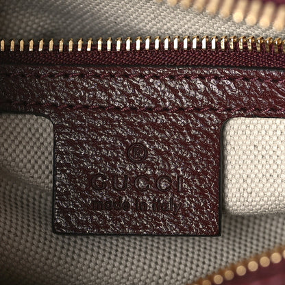 Gucci Monogram Textured Dollar Calfskin Small Horsebit 1955 Shoulder Bag Sahara Rubino Chardonnay 6 of 9