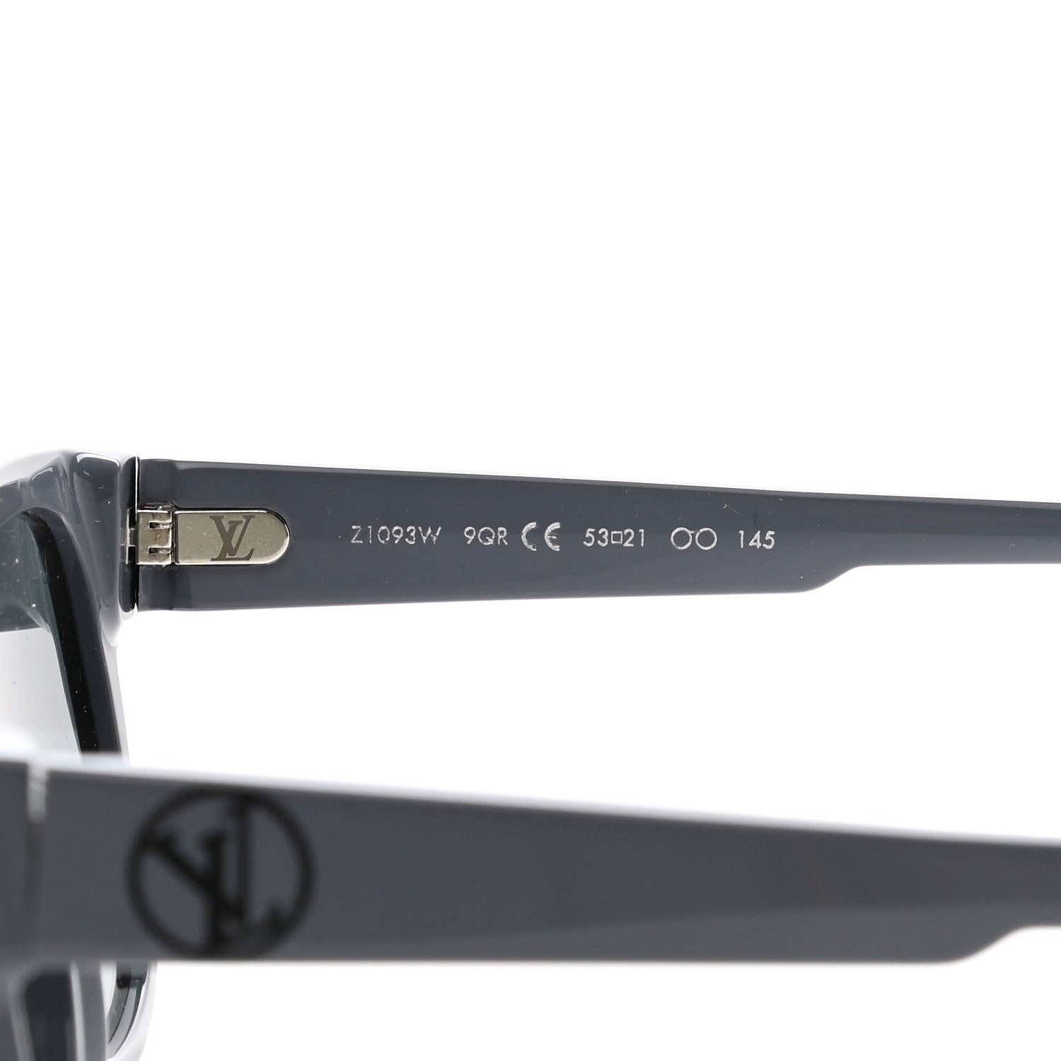 Louis Vuitton Acetate Outerspace Square Sunglasses Z1093W Black Grey 5 of 7