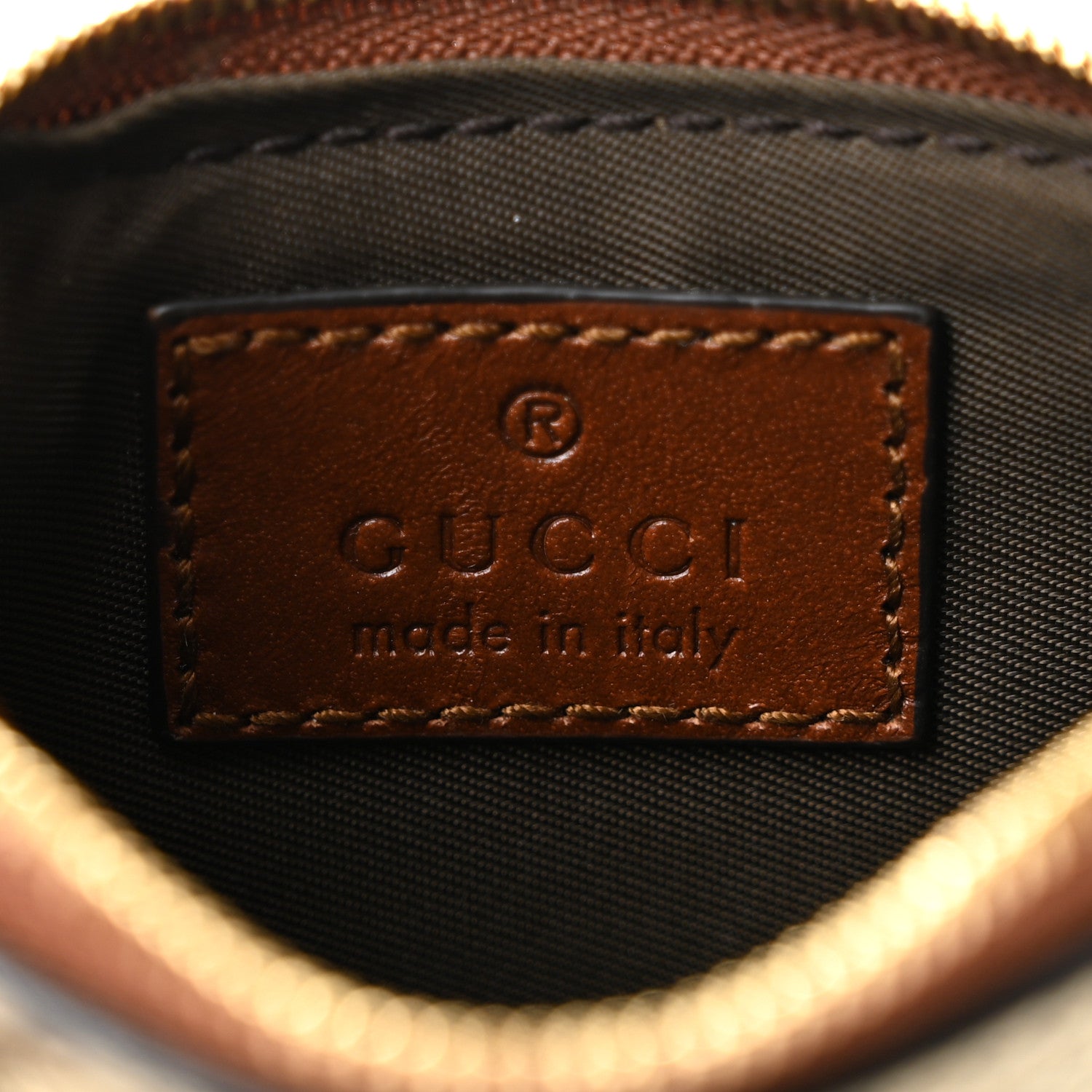 Gucci GG Supreme Monogram Key Case Beige Ebony Cuir 6 of 7