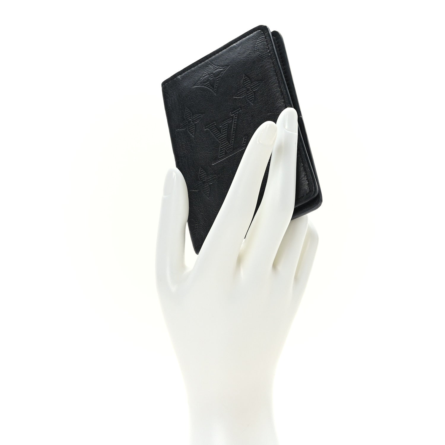 Louis Vuitton Calfskin Monogram Shadow Pocket Organizer Black 2 of 6