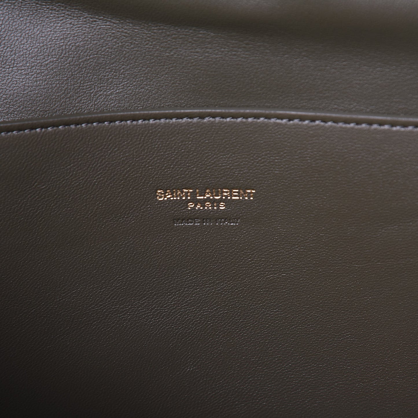 Smooth Calfskin Suede Medium Reversible Monogram Kate Satchel Olive