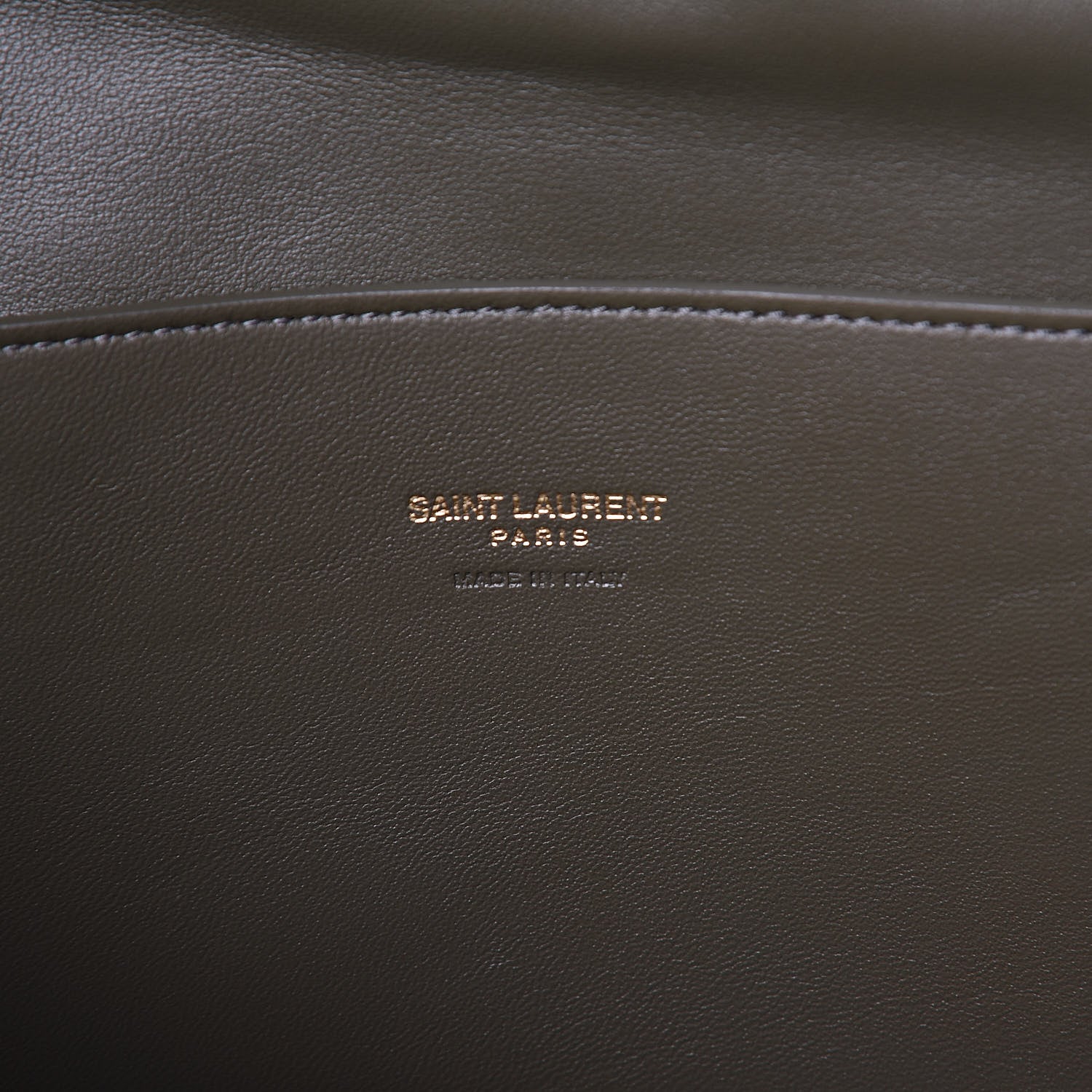 Saint Laurent Smooth Calfskin Suede Medium Reversible Monogram Kate Satchel Olive 9 of 13
