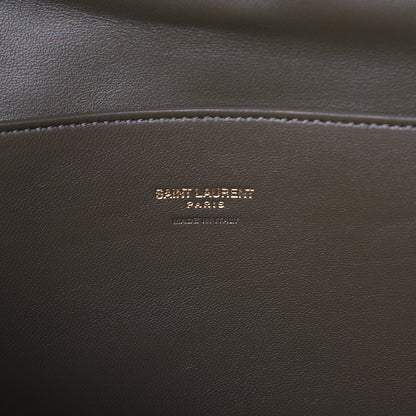 Saint Laurent Smooth Calfskin Suede Medium Reversible Monogram Kate Satchel Olive 9 of 13