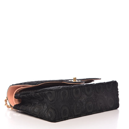 Chanel Pony Hair Medium CocoDouble Flap Black Rose 4 of 13