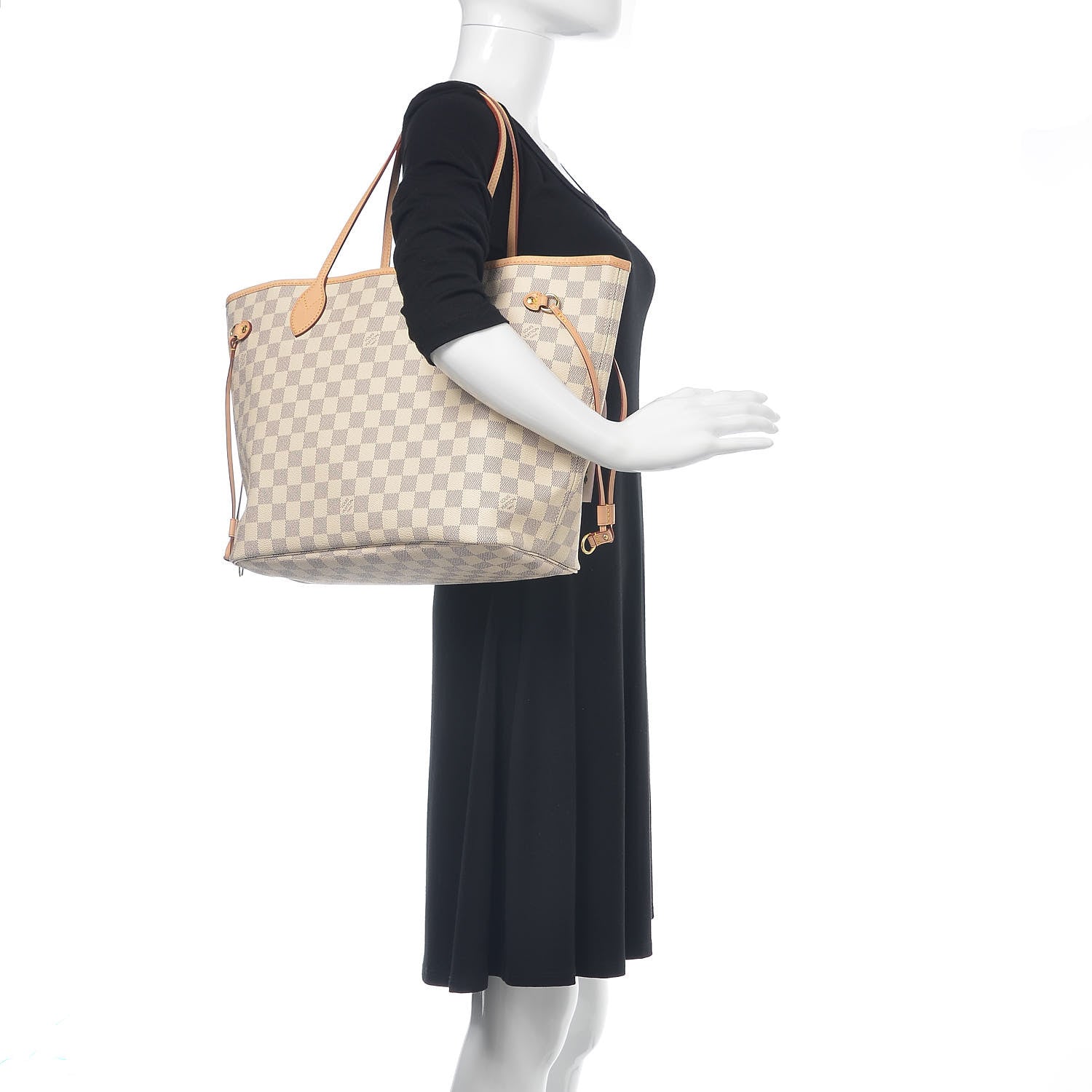 Louis Vuitton Damier Azur Neo Neverfull MM Rose Ballerine 2 of 10