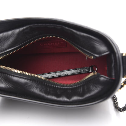 Chanel Aged Calfskin Quilted Small Gabrielle Hobo Black 5 of 10