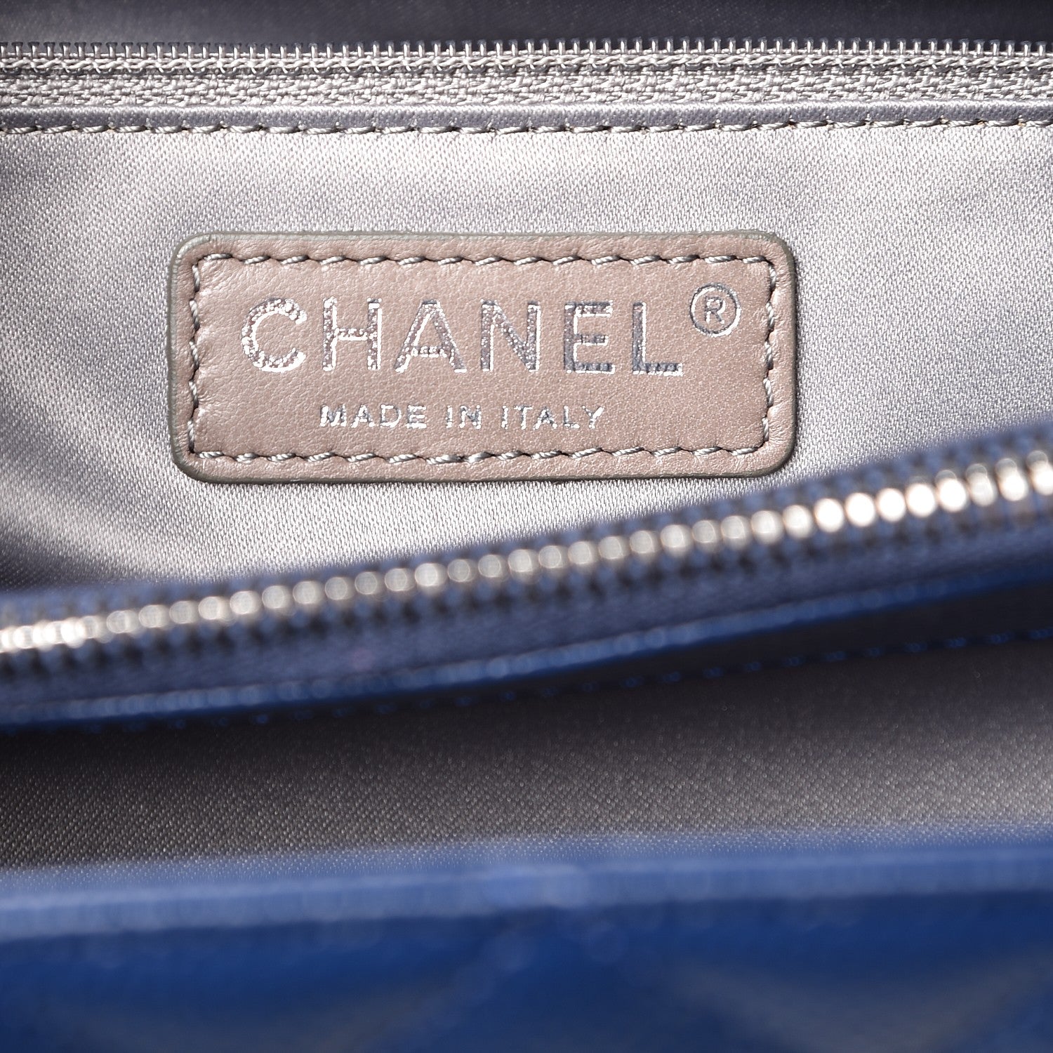 Chanel Caviar Quilted Grand Shopping Tote GST Dark Navy Blue 6 of 8