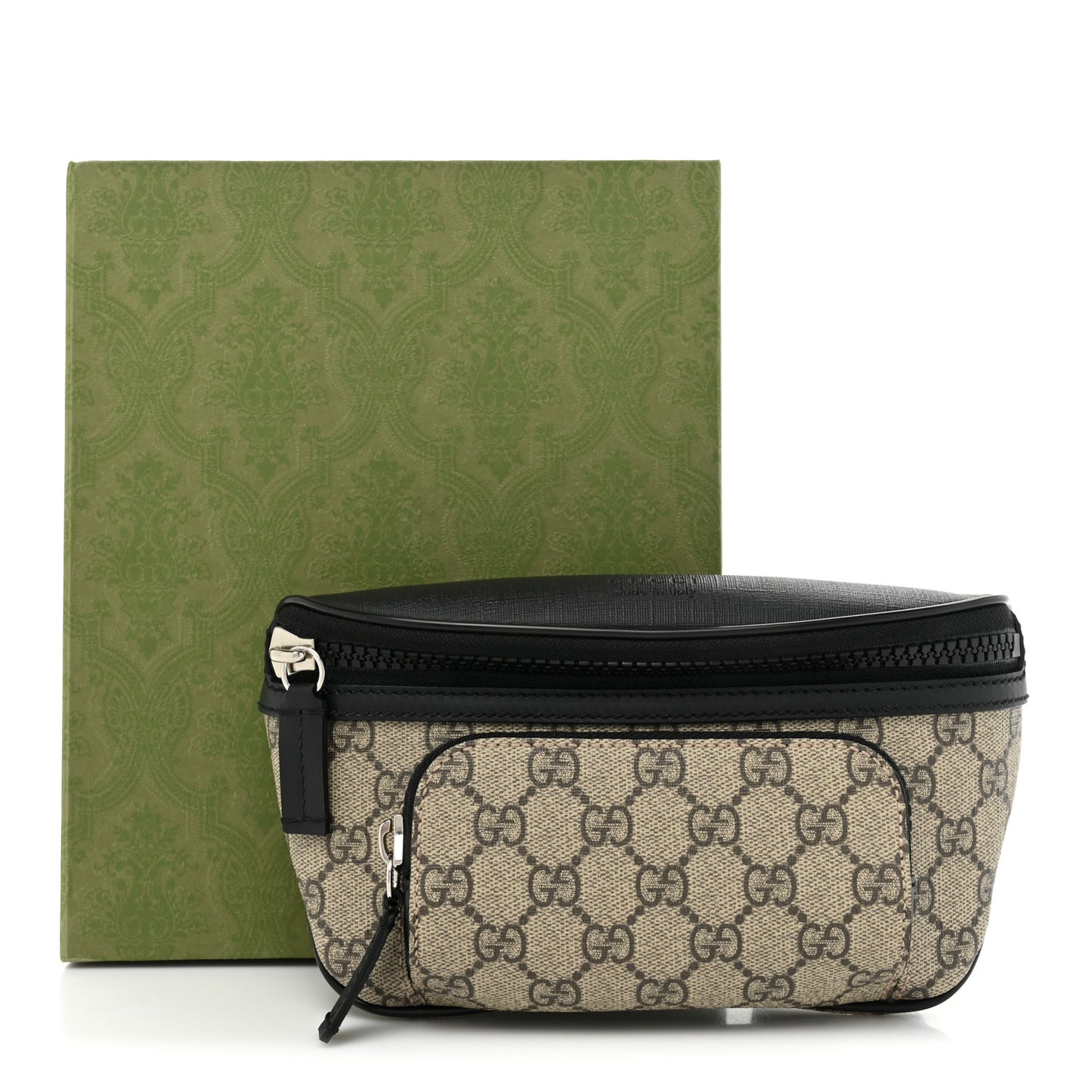 GG Supreme Monogram Belt Bag Black