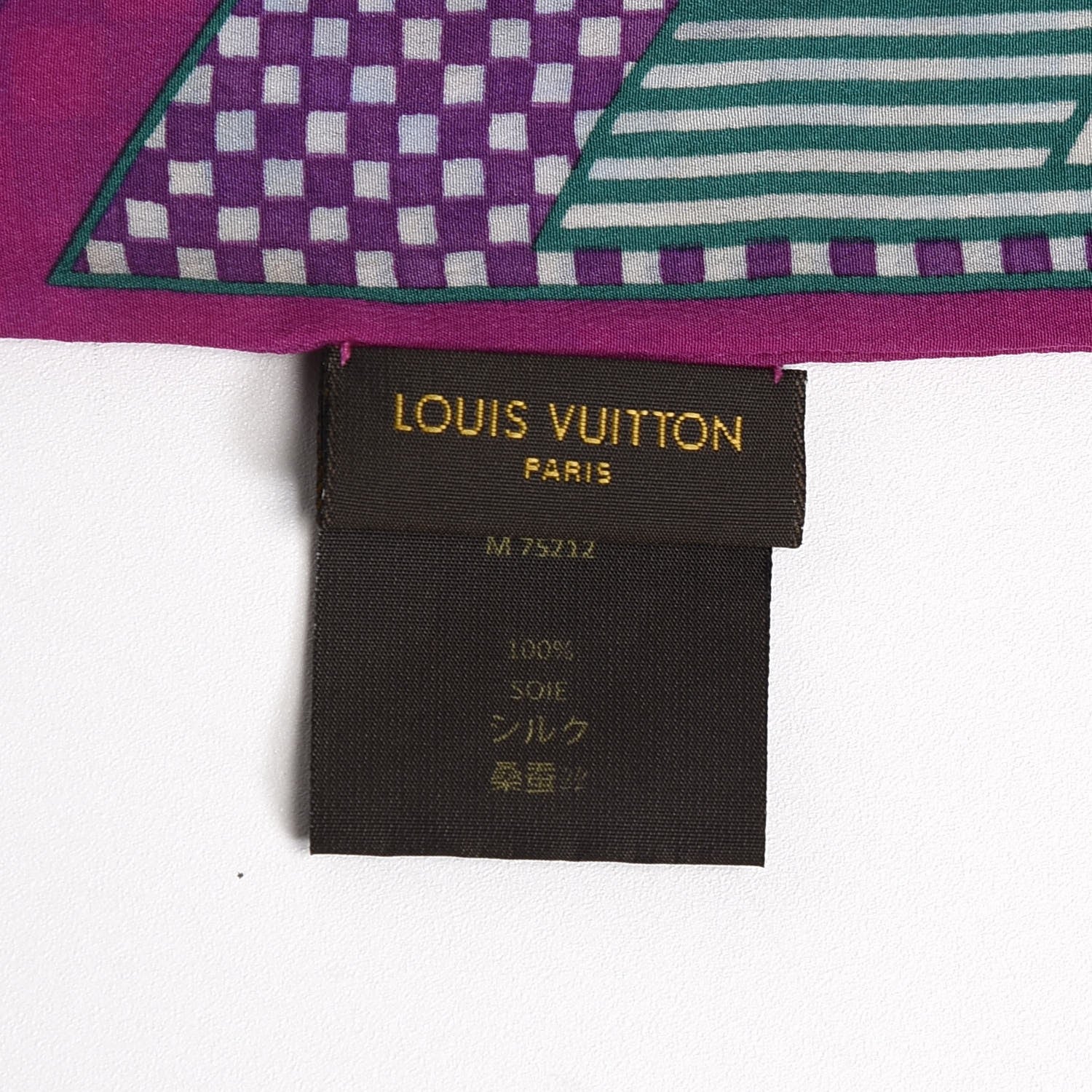 Louis Vuitton Silk Damier Aquarelle Bandeau Purple 6 of 8