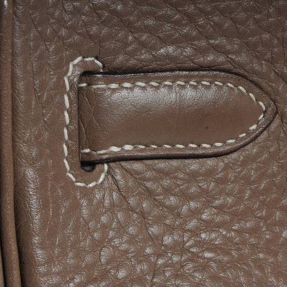 Hermes Taurillon Clemence Birkin 30 Etoupe 7 of 19