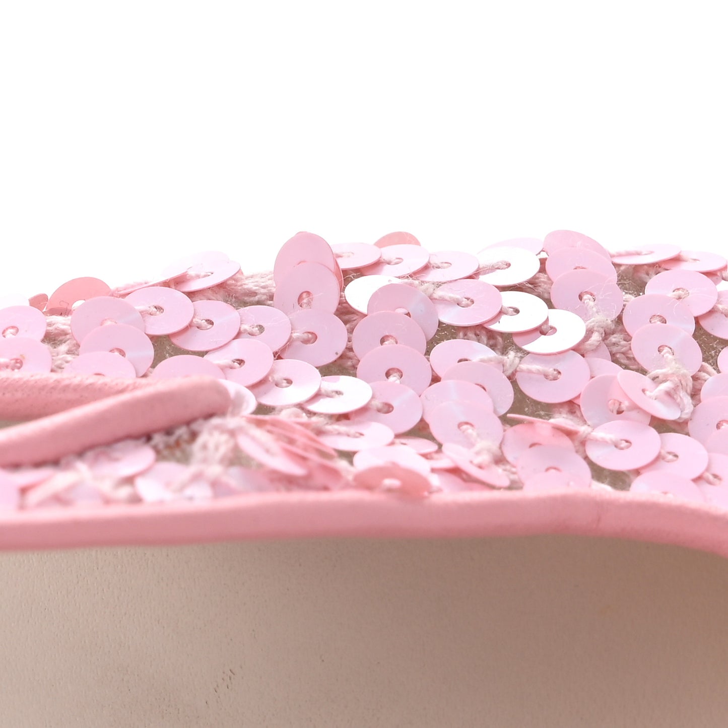 Sequins Satin Cap Toe CC Slingback Flat 38.5 Pink Black