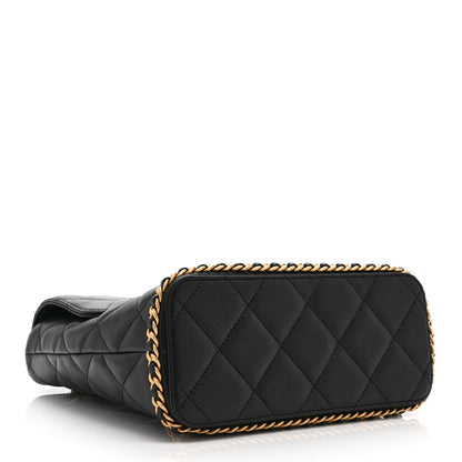 Chanel Caviar Quilted Camellia Chain Around Backpack Black 4 of 10