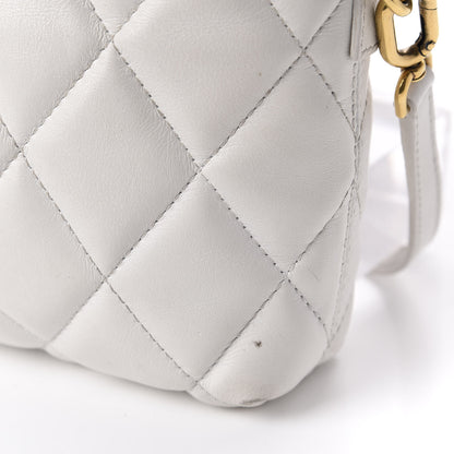 Balenciaga Nappa Calfskin Quilted Touch B Camera Shoulder Bag White 12 of 15