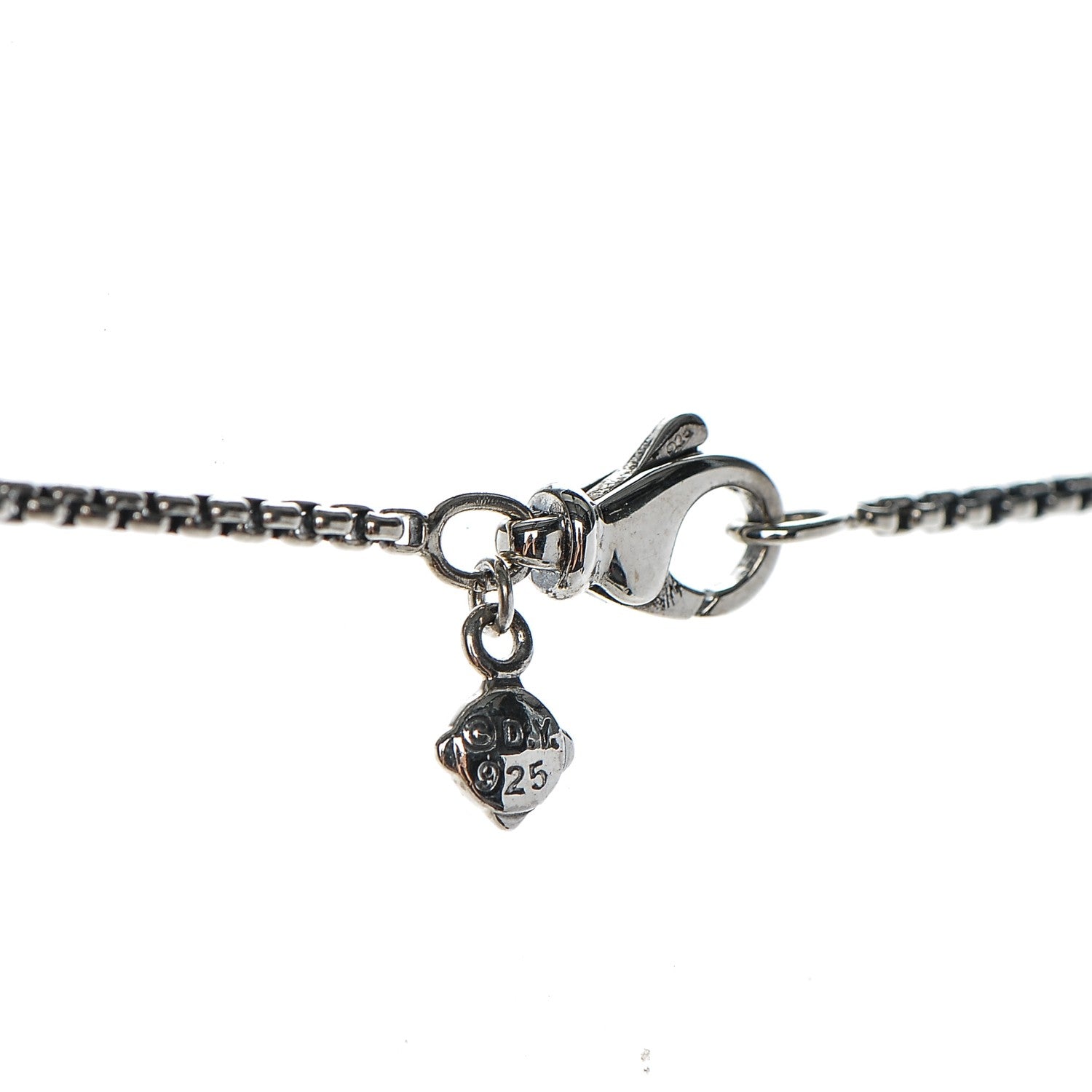 David Yurman Sterling Silver Cable Heart Pendant Necklace 5 of 5