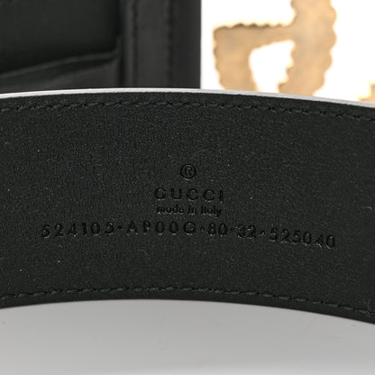 Gucci Moon Calfskin Torchon Double G 40mm Belt 80 32 Black 3 of 5