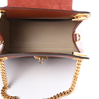 Chloe Shiny Calfskin Mini Annie Shoulder Bag Sepia Brown 4 of 9