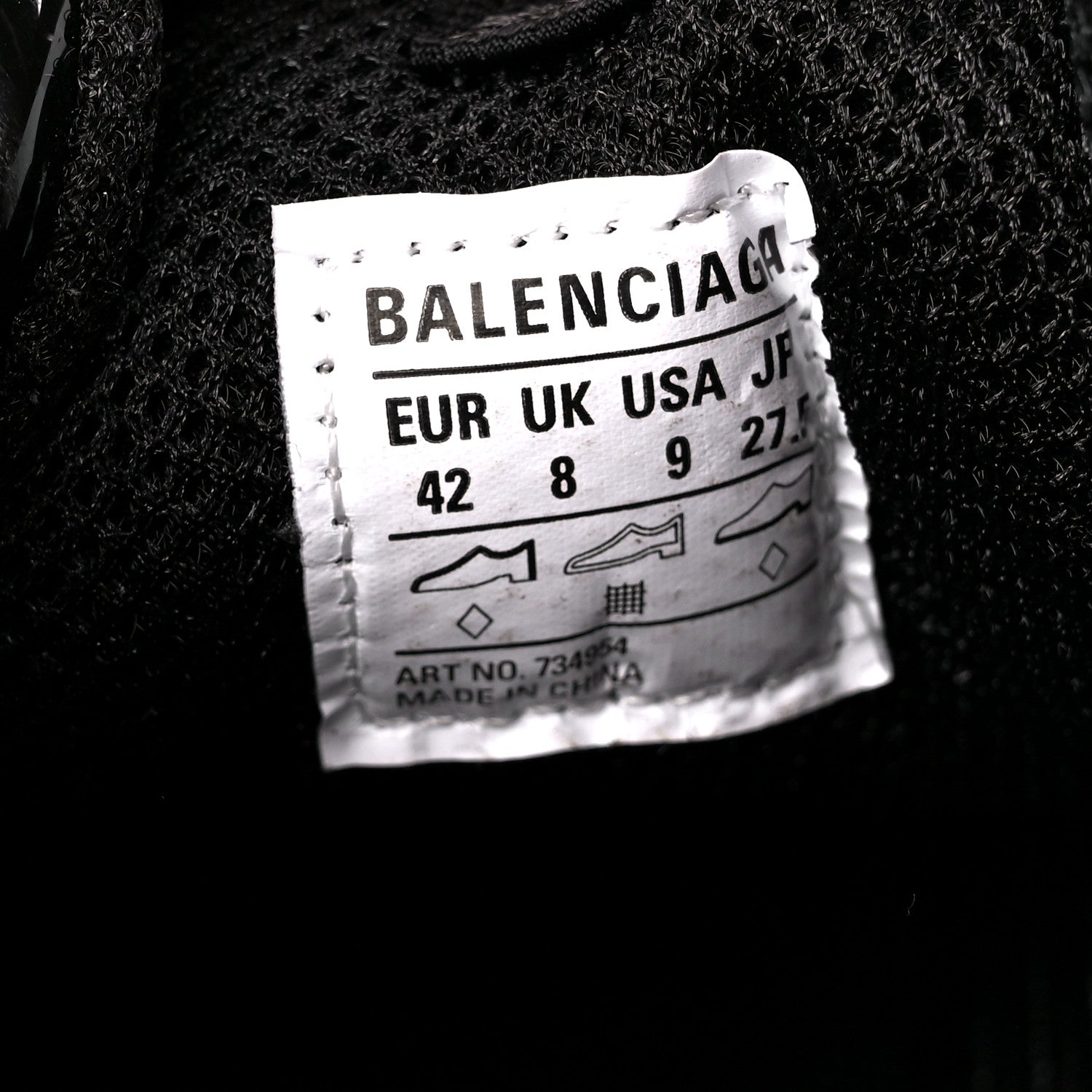 Balenciaga Shiny Rubber Mens Triple S Sneakers 42 Black 8 of 8