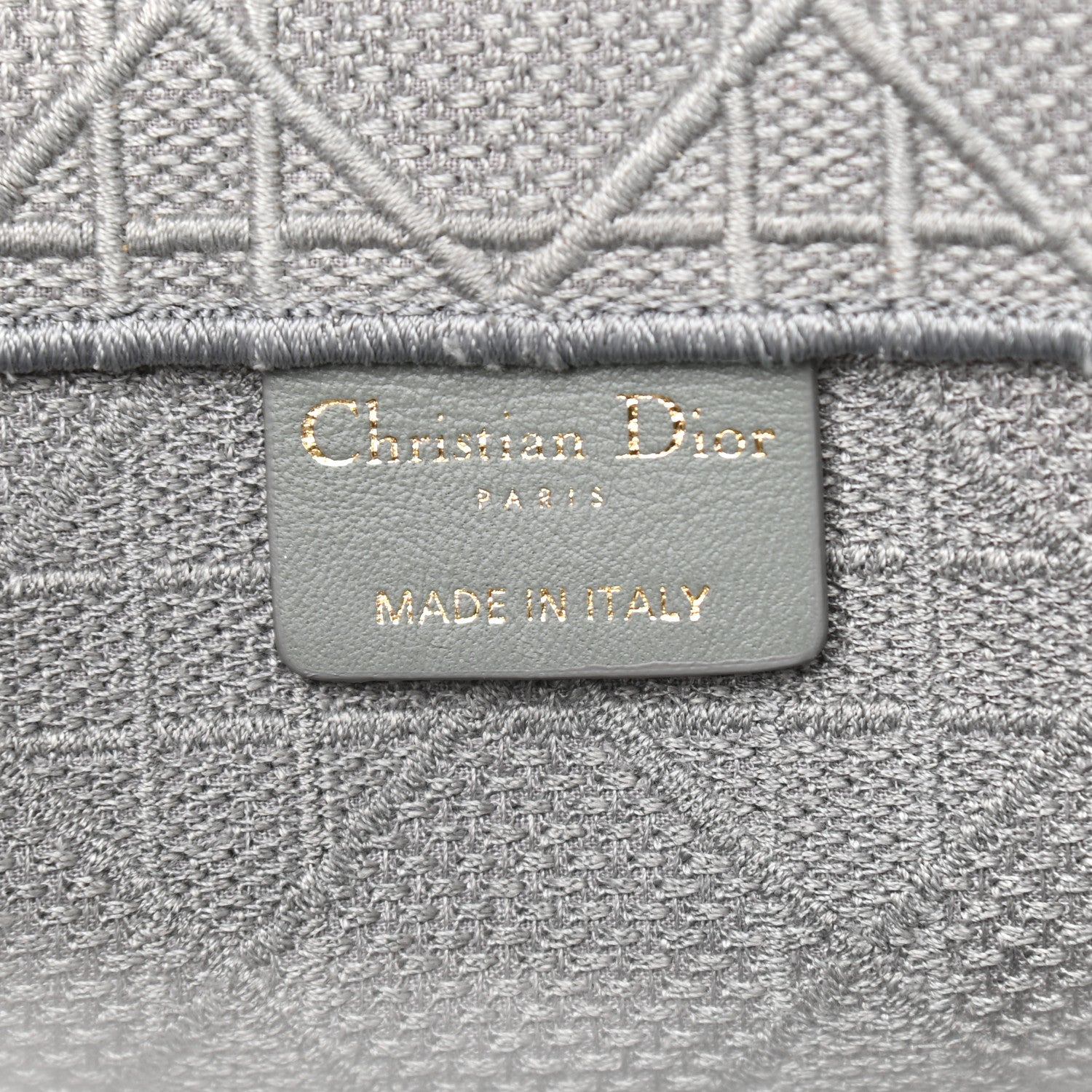 Christian Dior Canvas Embroidered Cannage Medium Book Tote Stone 6 of 10