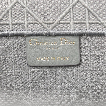 Christian Dior Canvas Embroidered Cannage Medium Book Tote Stone 6 of 10