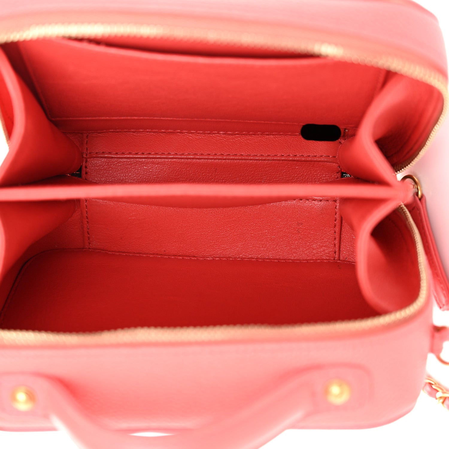Chanel Caviar Quilted Small CC Filigree Vanity Case Coral 5 of 18
