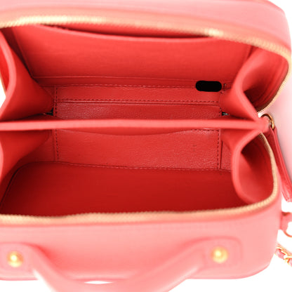 Chanel Caviar Quilted Small CC Filigree Vanity Case Coral 5 of 18