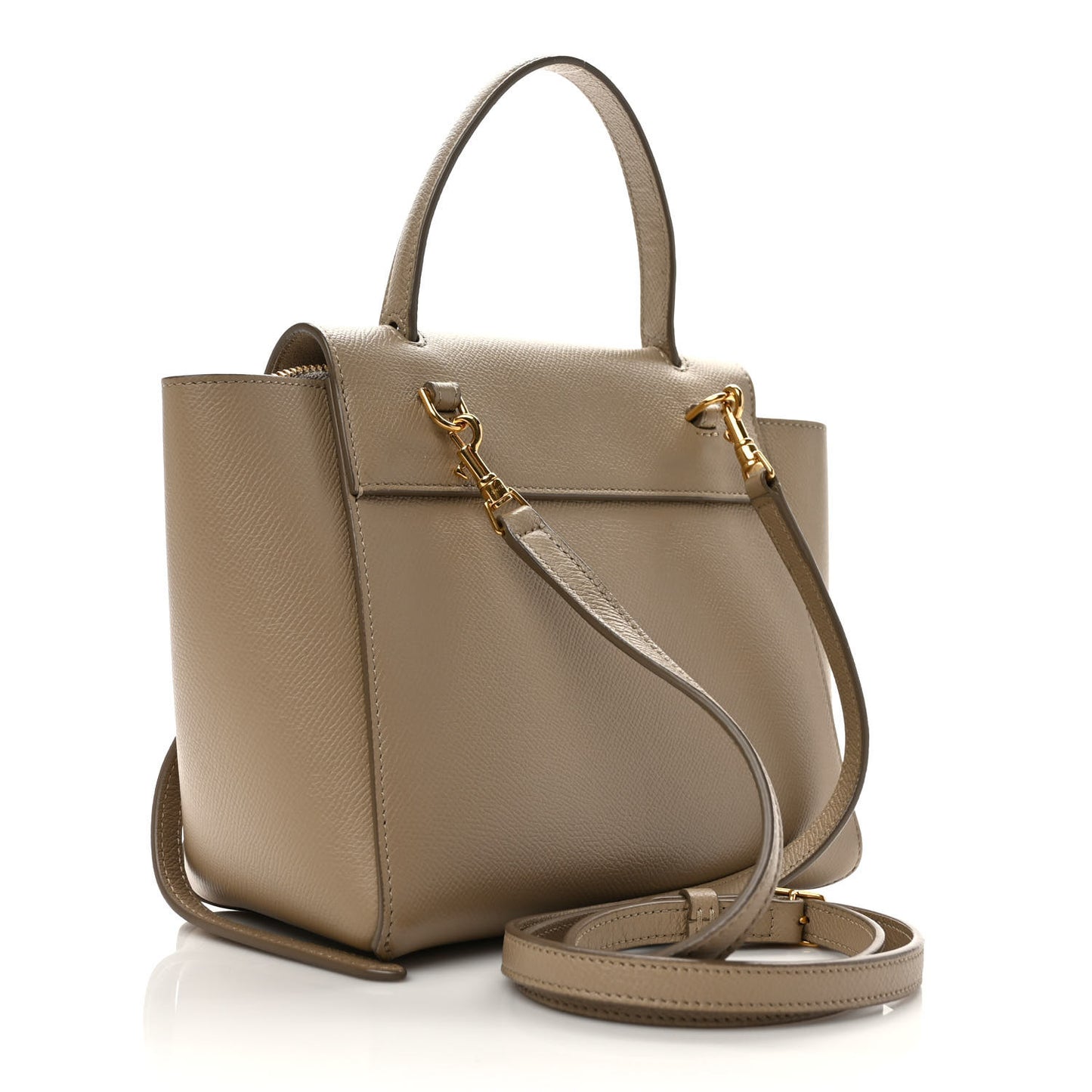 Grained Calfskin Nano Belt Bag Light Taupe