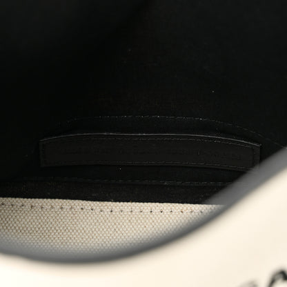 Balenciaga Cotton Canvas Calfskin Navy Cabas XS Natural Black 7 of 10