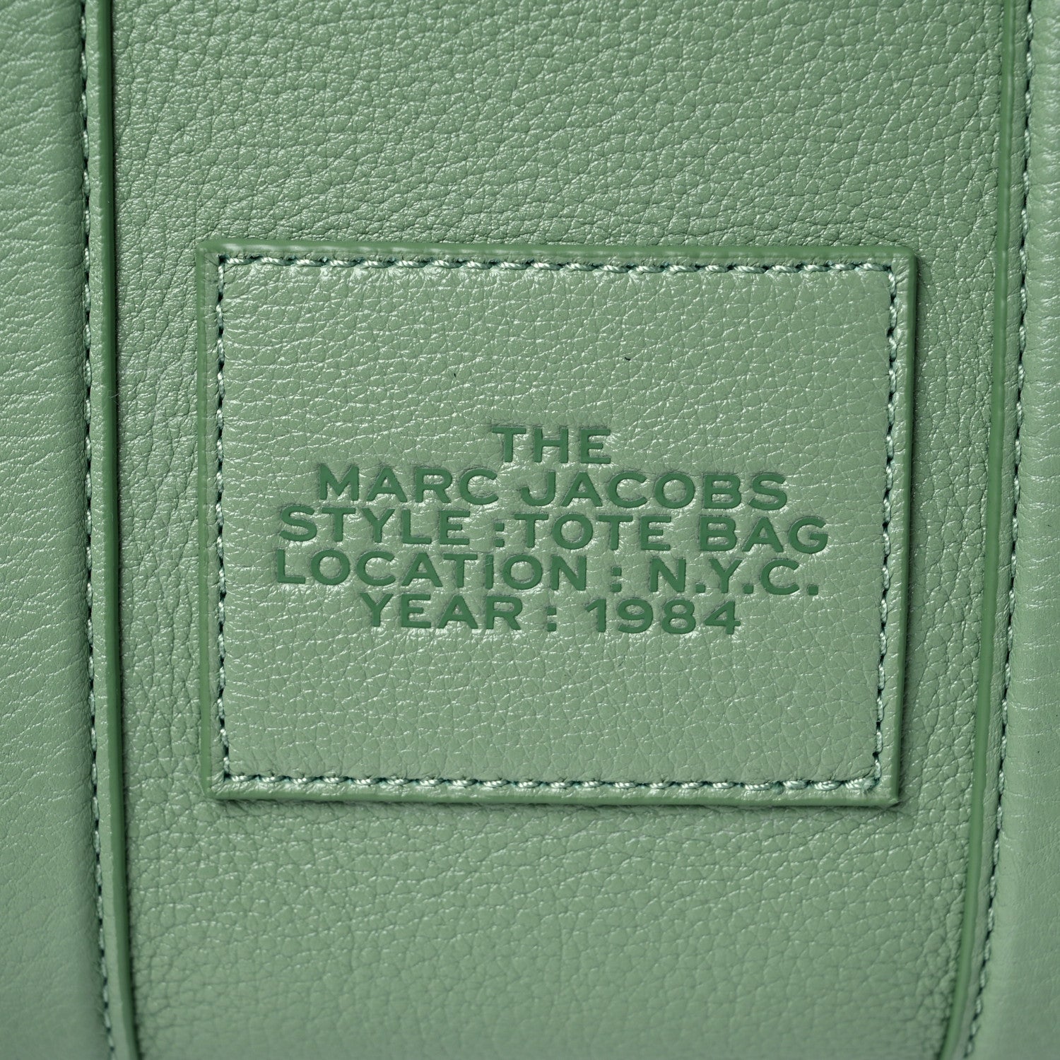 Marc Jacobs Grained Calfskin Small The Tote Bag Aspen Green 12 of 12