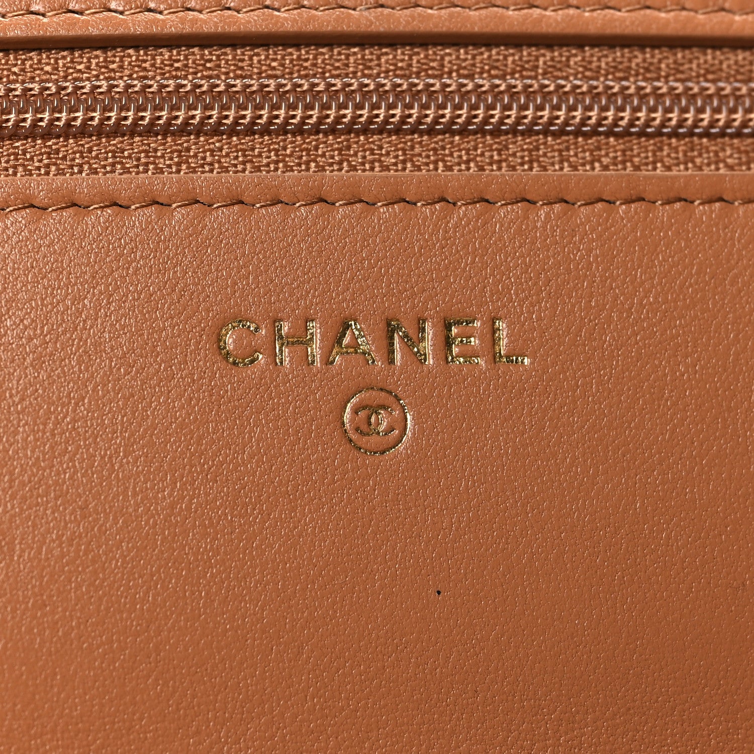 Chanel Lambskin Quilted Chanel 19 Wallet On Chain WOC Brown 6 of 12