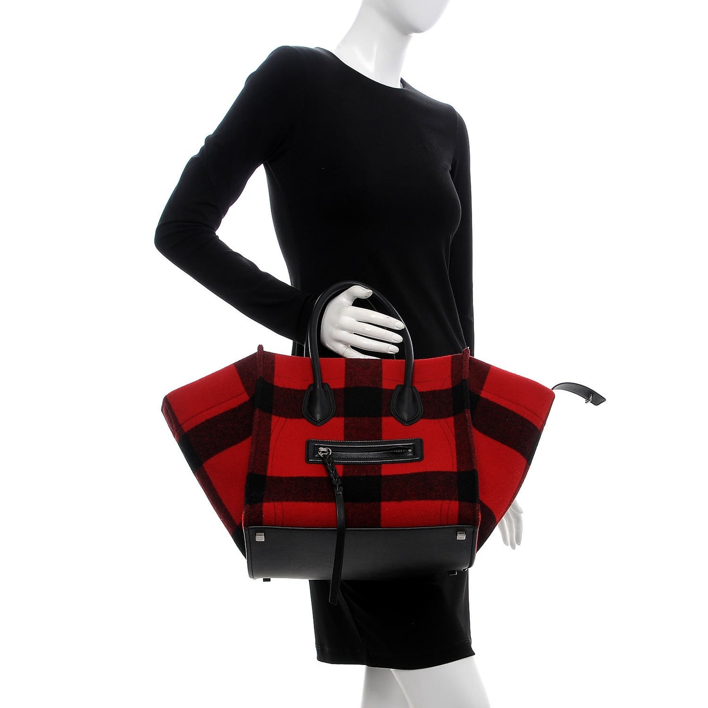 Wool Tartan Medium Phantom Luggage Red