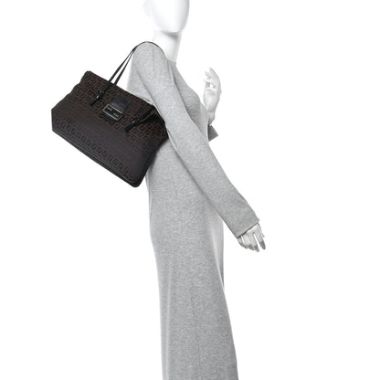 Fendi Zucchino Baguette Tote Black Moro 2 of 9